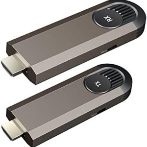 Topbuy Wireless HDMI Transmitter and Receiver, Designed for Laptops,Plug & Play, Dongle Adapter,Support 2.4/5GHz for Streaming Video/Audio from PC to HDTV/Projector