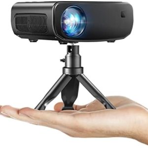 WiFi Projector for iPhone, ELEPHAS 2023 Upgraded Mini Projector with Tripod & Carry Bag, Full HD 1080P Supported, 200" Display Portable Projector, Compatible with iOS/Android/Windows/TV Stick/HDMI/USB